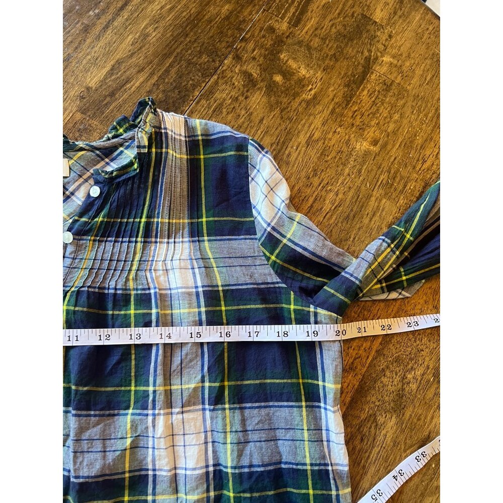 J.Crew Tartan Plaid Long Sleeve Pullover Long Sleeve Blouse Size 4 - Picture 7 of 8